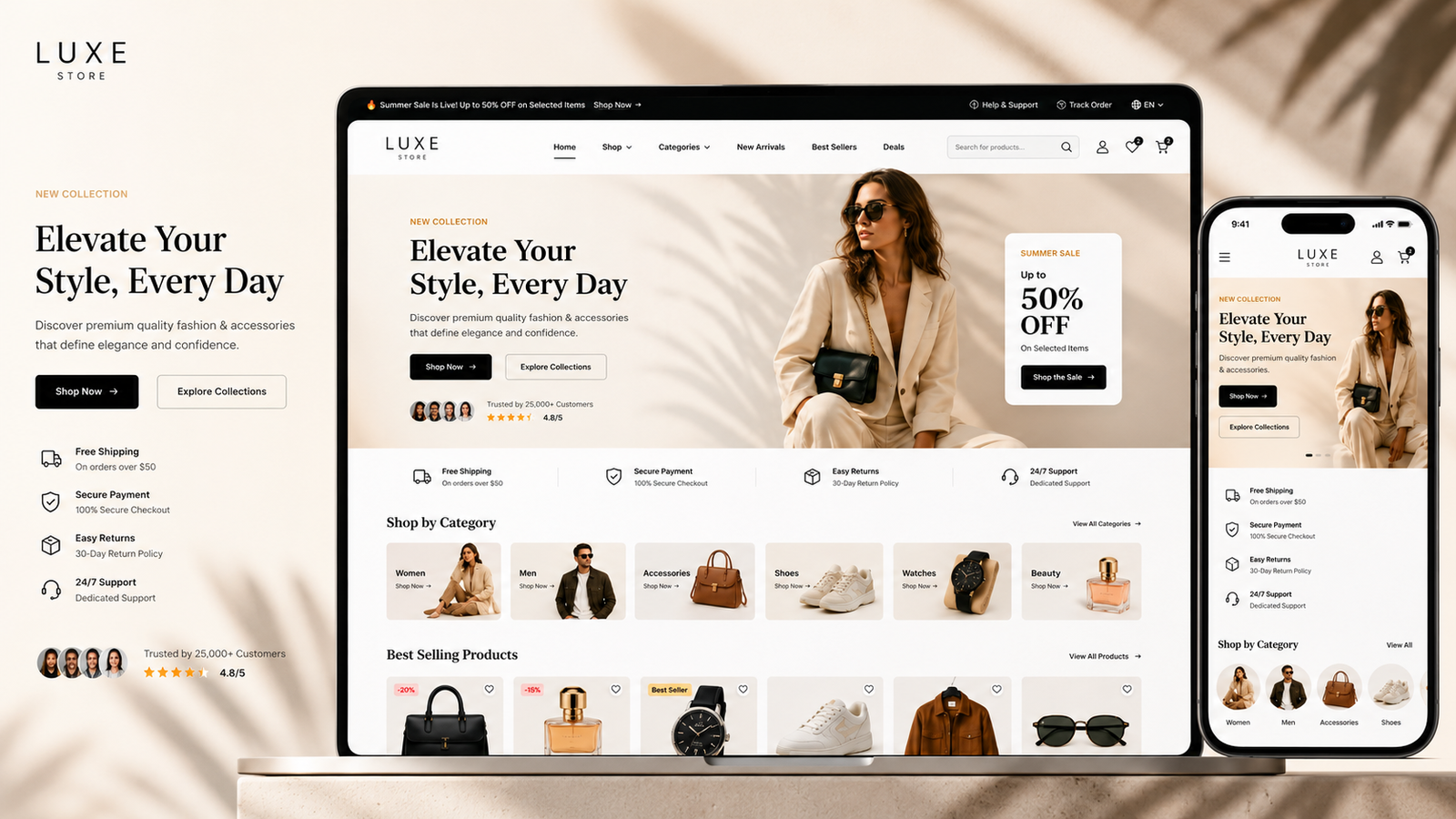 E-Commerce Website large banner